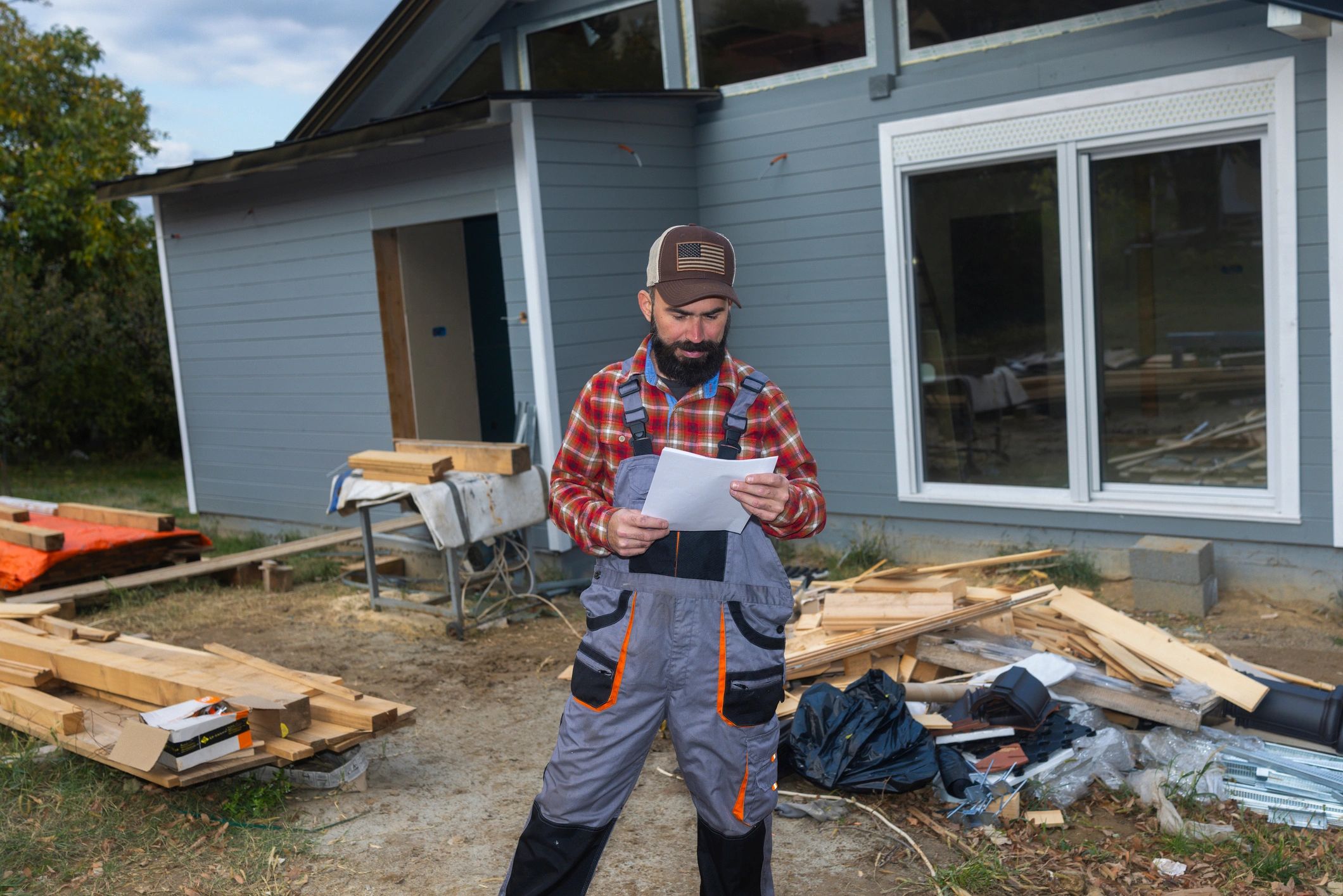 Service professional reviewing project details